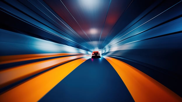 Speeding Through the Race Track. photo