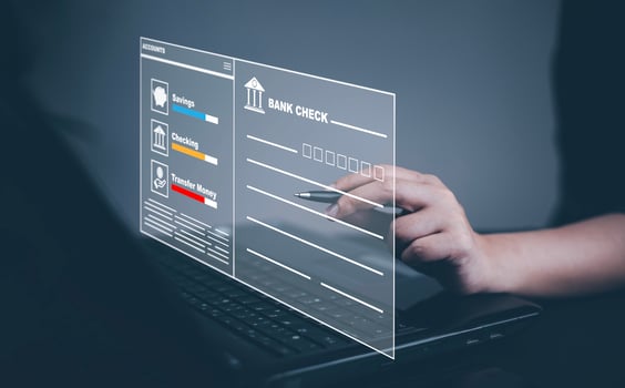 Online Banking apps, business people using finance and banking on the internet, and Commercial e-commerce technology. Digital online payment and shopping on the network connection. photo