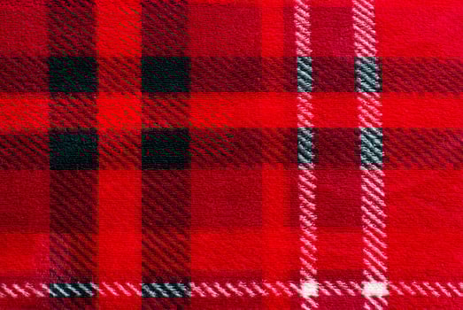 Red plaid in a cage. Texture of plush fabric. Cells. Christmas. photo