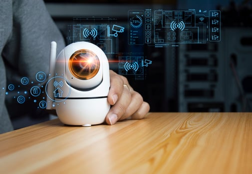 smart home concept and wireless control technology and security, ip camera photo