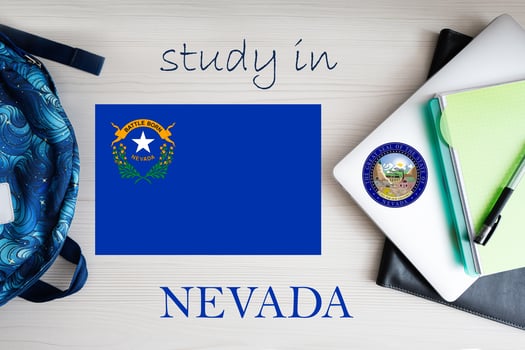 Study in Nevada. USA state. US education concept. Learn America concept. photo