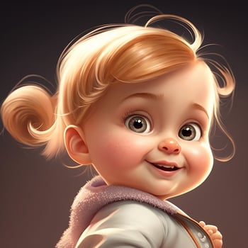 Cute adorable smiling little girl isolated on clean background. Children's Day. Avatar. photo