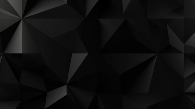 Black polygonal abstract background. Triangular 3d texture. photo