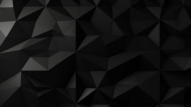 Black polygonal abstract background. Triangular 3d texture. photo