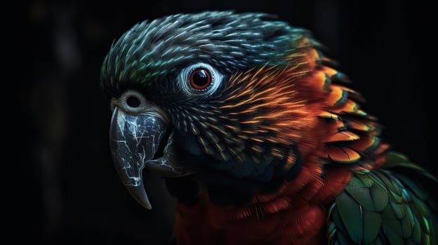 . . Realistic Parrot bird. Can be used for decoration. Graphic Art Illustration. photo
