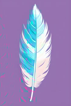 a feather with painting on it with a pastel aesthetic by photo
