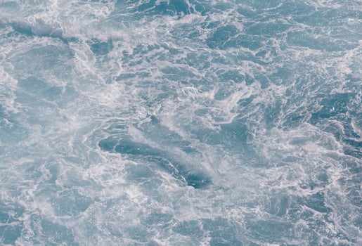view on gurgling water of sea photo