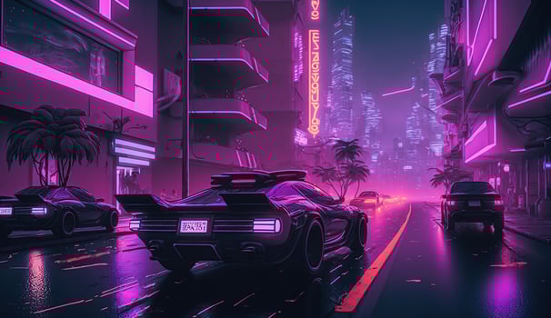 A futuristic city with flying cars, in the style of Blade Runner, photo