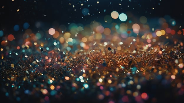 Sparkling Luxury, Glitter, Bokeh Sparkles, and Particles. photo