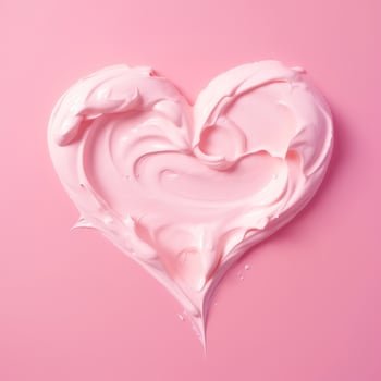 Heart shape from cream. Illustration photo