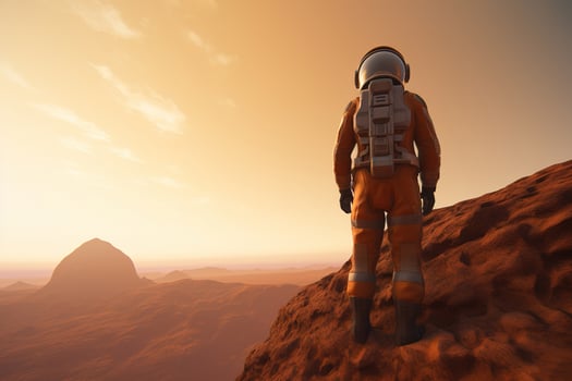 The success of the astronaut's mission on Mars. photo