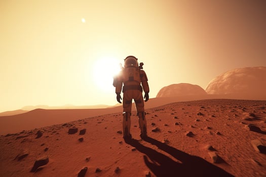 The success of the astronaut's mission on Mars. photo