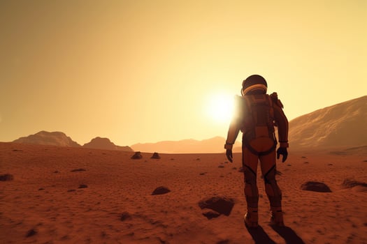 The success of the astronaut's mission on Mars. photo