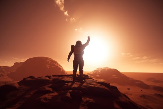 The success of the astronaut's mission on Mars. photo
