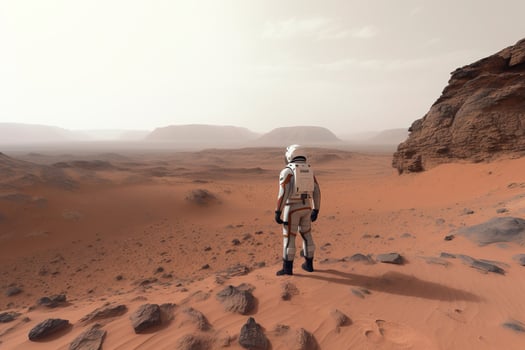 The success of the astronaut's mission on Mars. photo