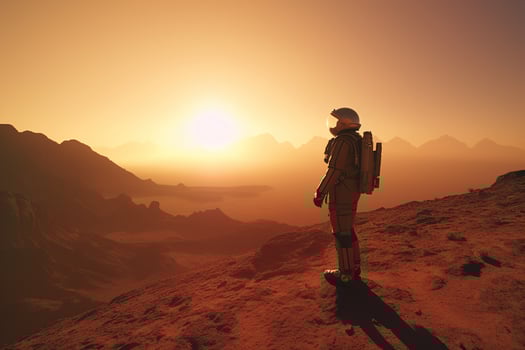 The success of the astronaut's mission on Mars. photo