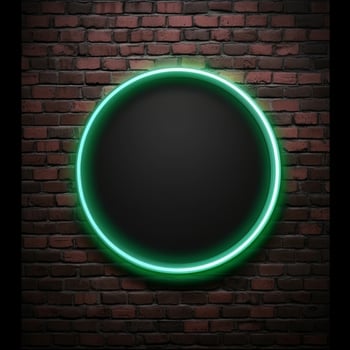 Neon frame on dark background. Illustration photo