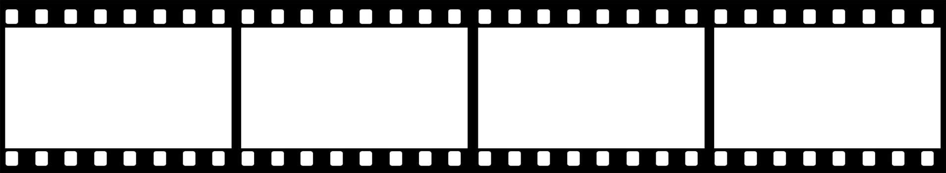 Blank white in black film frame photo