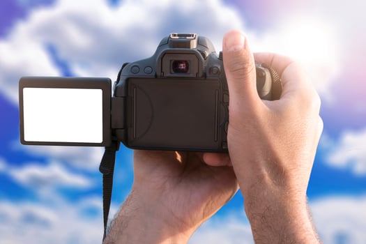 Blank screen on camera photo