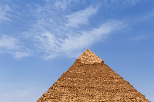 pyramid of Khafre in Giza against blue sky, Egypt photo