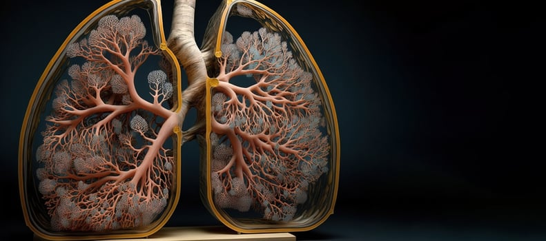Artificial organ transplantation, lungs. Modern medical technologies. . photo