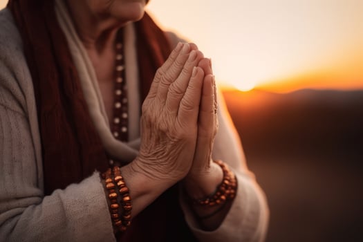 woman hand asking God for forgiveness, prayer to the lord photo
