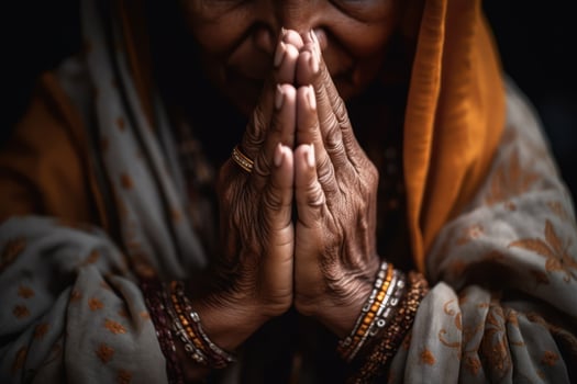 woman hand asking God for forgiveness, prayer to the lord photo