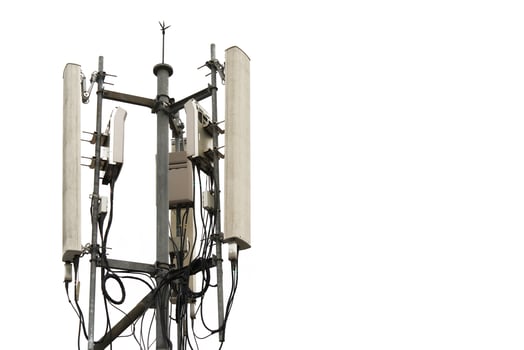Telecommunication mobile cell phone towers. wireless communication. photo