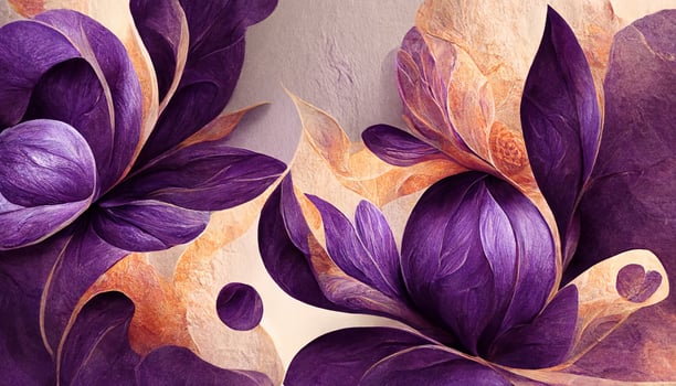 Surprising Abstract purple floral wallpaper background illustration. photo