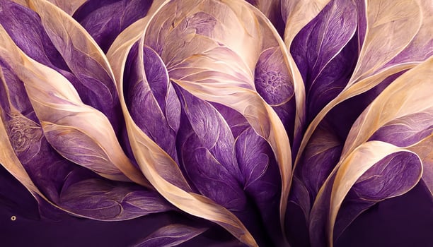 A purple flower with a black background is shown in this image, it is a close up view of the flower head and the petals are very large, with a dark background. photo