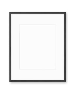 Isolated Photo Frame on White Background, Wooden Frame Mockup