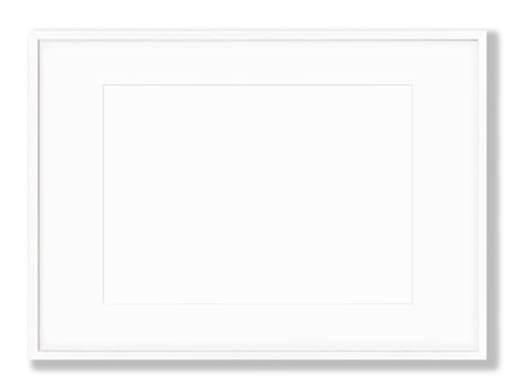 Isolated Photo Frame on White Background, Wooden Frame Mockup