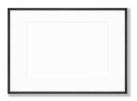 Isolated Photo Frame on White Background, Wooden Frame Mockup
