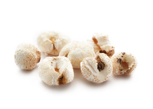 traditional Korean popcorn or Gangnange isolated on white background photo