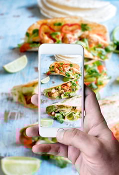 Tortilla wrap photographing photo