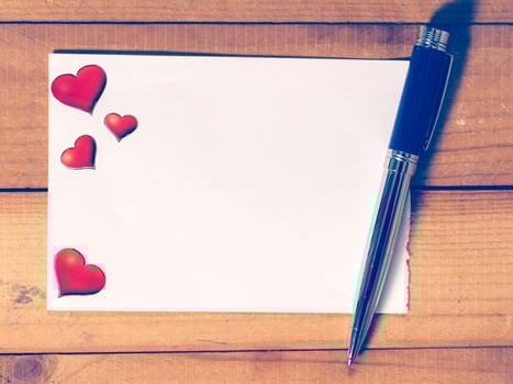 Blank love card photo