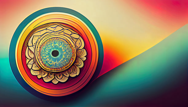 Mandala enlightenment concept illustration for spirituality. photo