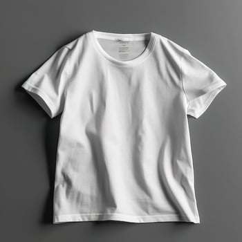 Blank White T Shirt Tee for Mockup Illustration with photo