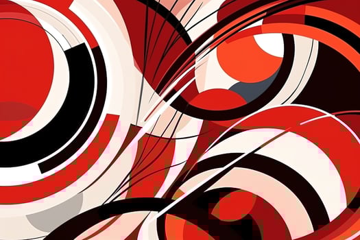 Abstract Graceful Balance White Red Background Illustration with photo