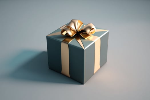 a gift box isolated on solid background photo
