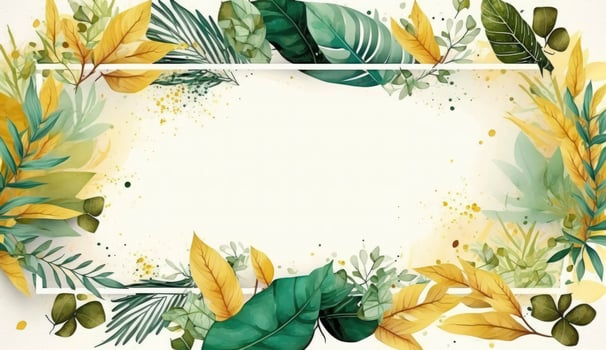 Watercolor floral illustration set - bouquets, frame, border. flowers, rose, peony, leaf branches collection. Wedding invites, wallpapers, fashion. Eucalyptus olive leaves chamomile, Generate Ai photo