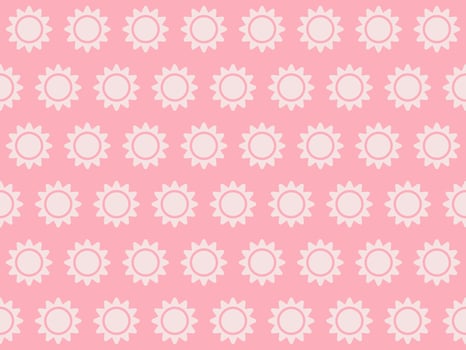 A cute Pink and white pastel seamless pattern of the sun with a background in Beach Concept Summer Theme, illustration photo