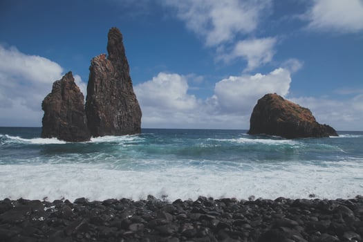 View of Ribeira da Janela in Madeira, Portugal photo