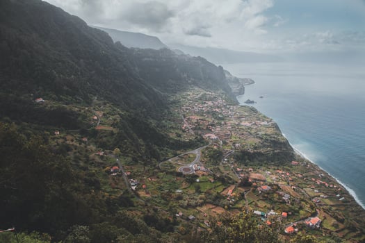 View from Miradouro da Beira da Quinta in Madeira, Portugal photo