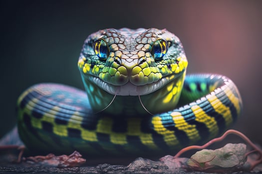The mythical snake of Queen Cleopatra. The poisonous aspid. photo