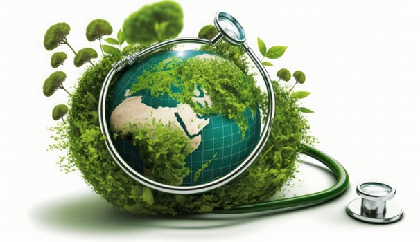 World Mental Health day illustration concept, World Health Day Images, Heartbeat, Stethoscope, world health day April 7, poster, banner, design, theme, 2023, Generate Ai photo