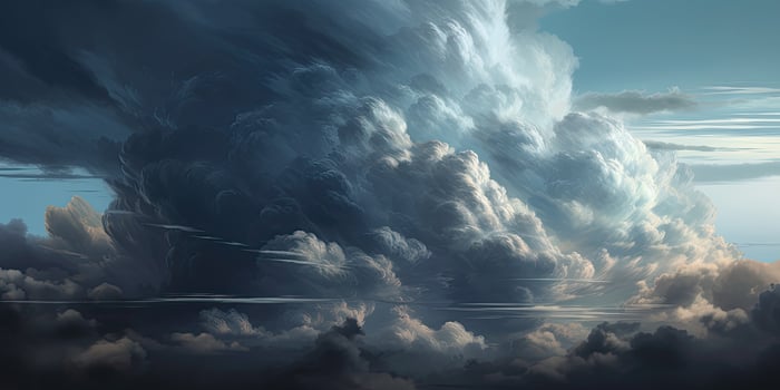 Storm clouds gather over a road that leads into the distance, creating a very dramatic landscape. . photo