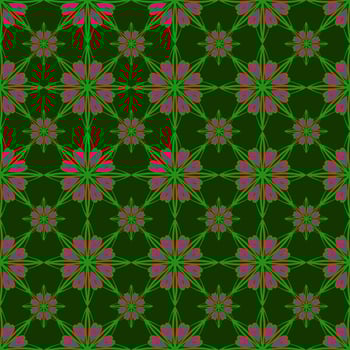 beautiful seamless pattern with flowers illustration background photo