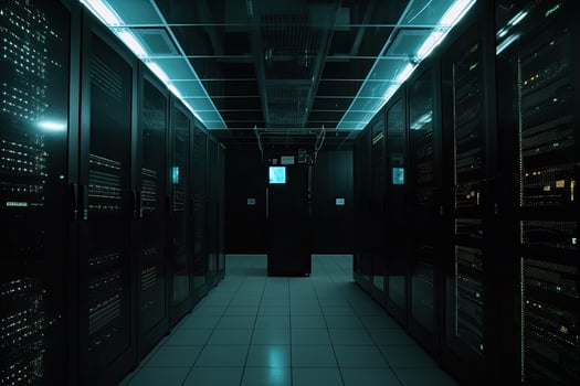Server room interior. Data center. photo