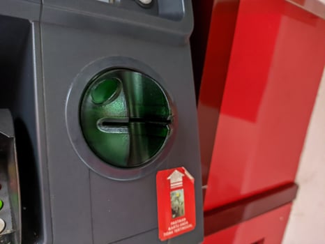 A card slot in atm machine photo